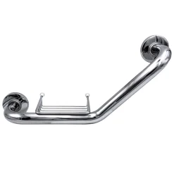 Ridder Winkel-Haltegriff inkl Ablagekorb Sam M chrom