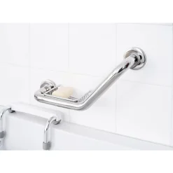 Ridder Winkel-Haltegriff inkl Ablagekorb Sam M chrom