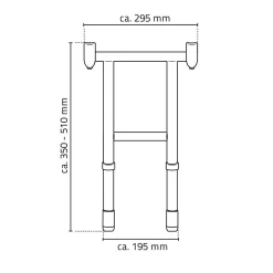 Ridder XL-Adapter für Duschklappsitz Pro chrom