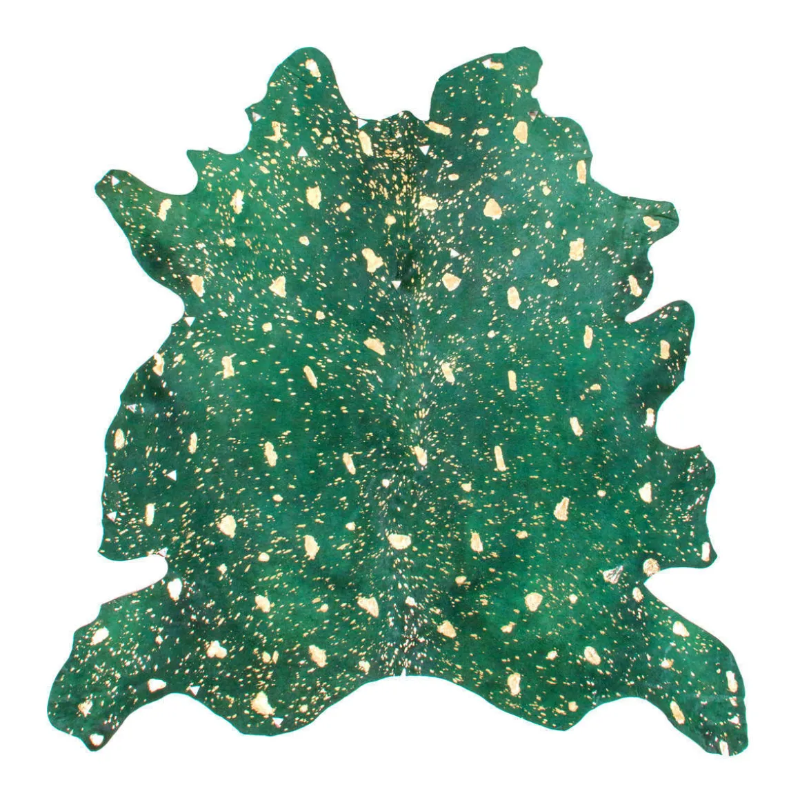 Rindlederteppich „Fly 110“ Flaschengrün/gold