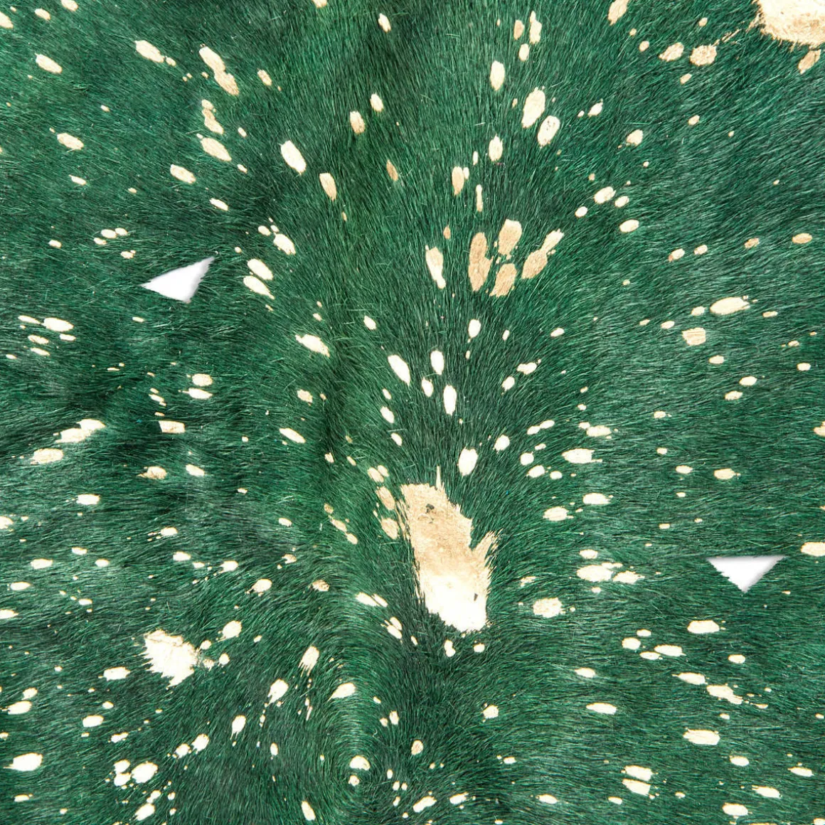 Rindlederteppich „Fly 110“ Flaschengrün/gold