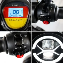 Rolektro E-Dreiradroller „25 V.3“ 1000 W, rot