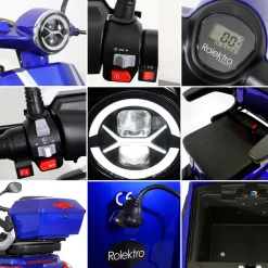 Rolektro E-Quad 25, Blau, 60V-20Ah Bleigel Akku, 1000 Watt
