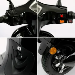 Rolektro Retro Roller E-Roller 45 km/h Lithium V.2021 Schwarz 60V-27,5Ah 2000W