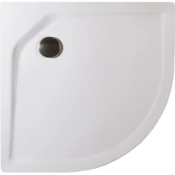 Rundduschwanne Classic Line extra flach, weiß, Radius 550, 800/800 mm