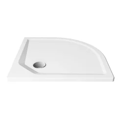 Rundduschwanne Classic Line extra flach, weiß, Radius 550, 800/800 mm