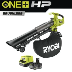 Ryobi Akku-Laubsauger/-bläser RY18BVXA-150 7,7 m3/min inkl 5,0 Ah Akku u Ladegerät