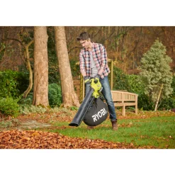 Ryobi Akku-Laubsauger/-bläser RY18BVXA-150 7,7 m3/min inkl 5,0 Ah Akku u Ladegerät