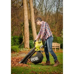 Ryobi Akku-Laubsauger/-bläser RY18BVXA-150 7,7 m3/min inkl 5,0 Ah Akku u Ladegerät