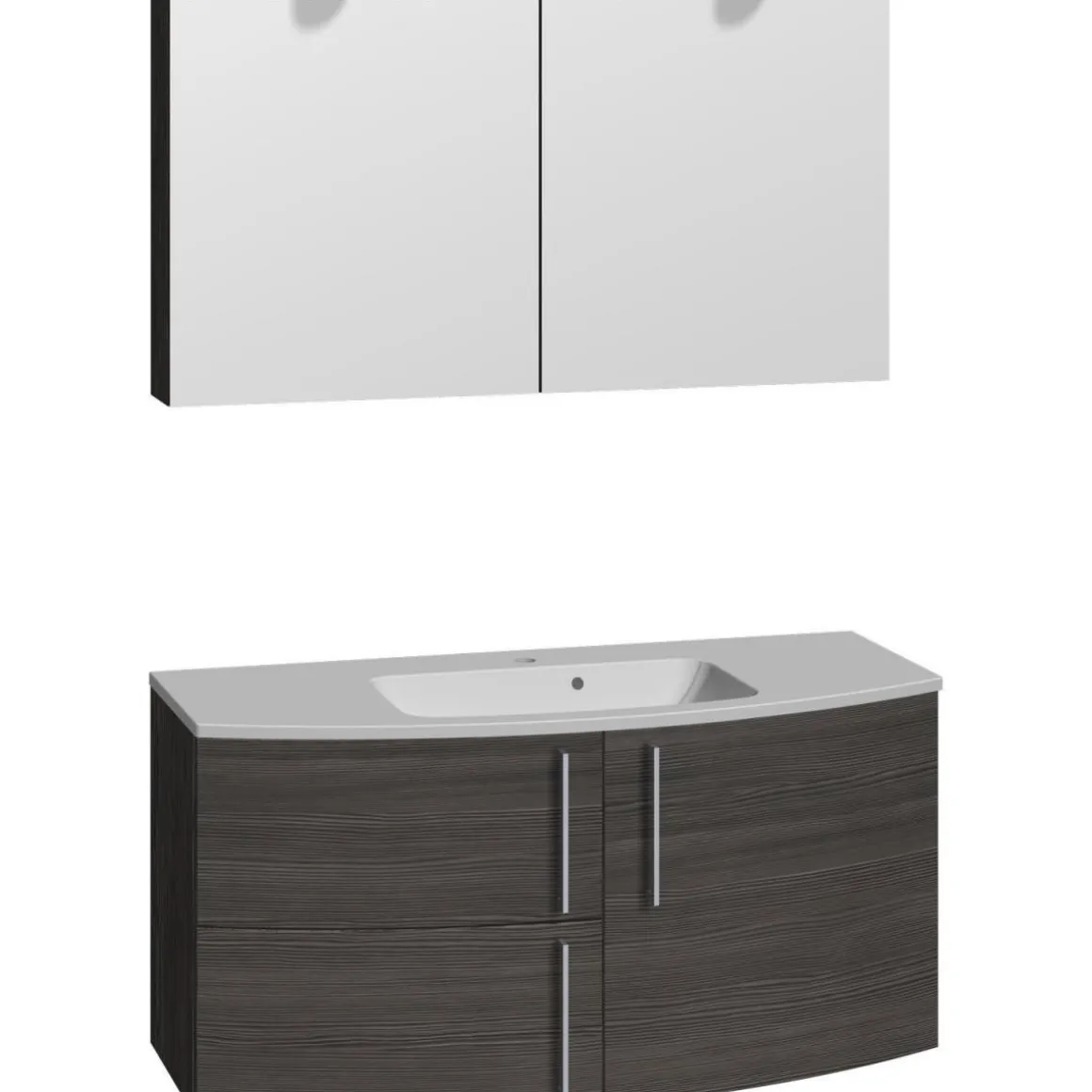 Scanbad Badmöbelset Modern und 120 cm Pine Grey