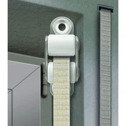 Schellenberg Doppelleitrolle Mini für 14 mm Gurtband weiß