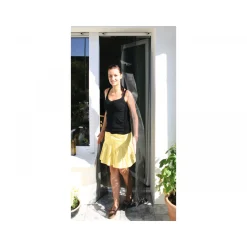 Schellenberg Fliegengitter Teleskopvorhang 95 x 220 cm Breite verstellbar anthrazit