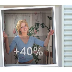 Schellenberg Fliegengitter Fiberglasgewebe Klarsicht 140 x 250 cm anthrazit