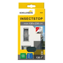 Schellenberg Insektenschutz für bodentiefe Fenster 130 x 230 cm anthrazit