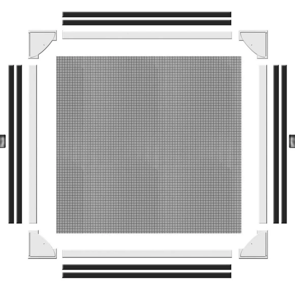 Schellenberg Insektenschutz-Magnetrahmen 100 x 120 cm weiß