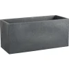 Scheurich Pflanzgefäß C-Cube Long BxHxT 59 x 27 x 25 cm rechteckig Stony Black