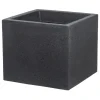 Scheurich Pflanzgefäß C-Cube 38 x 33 x 38 cm Stony Black