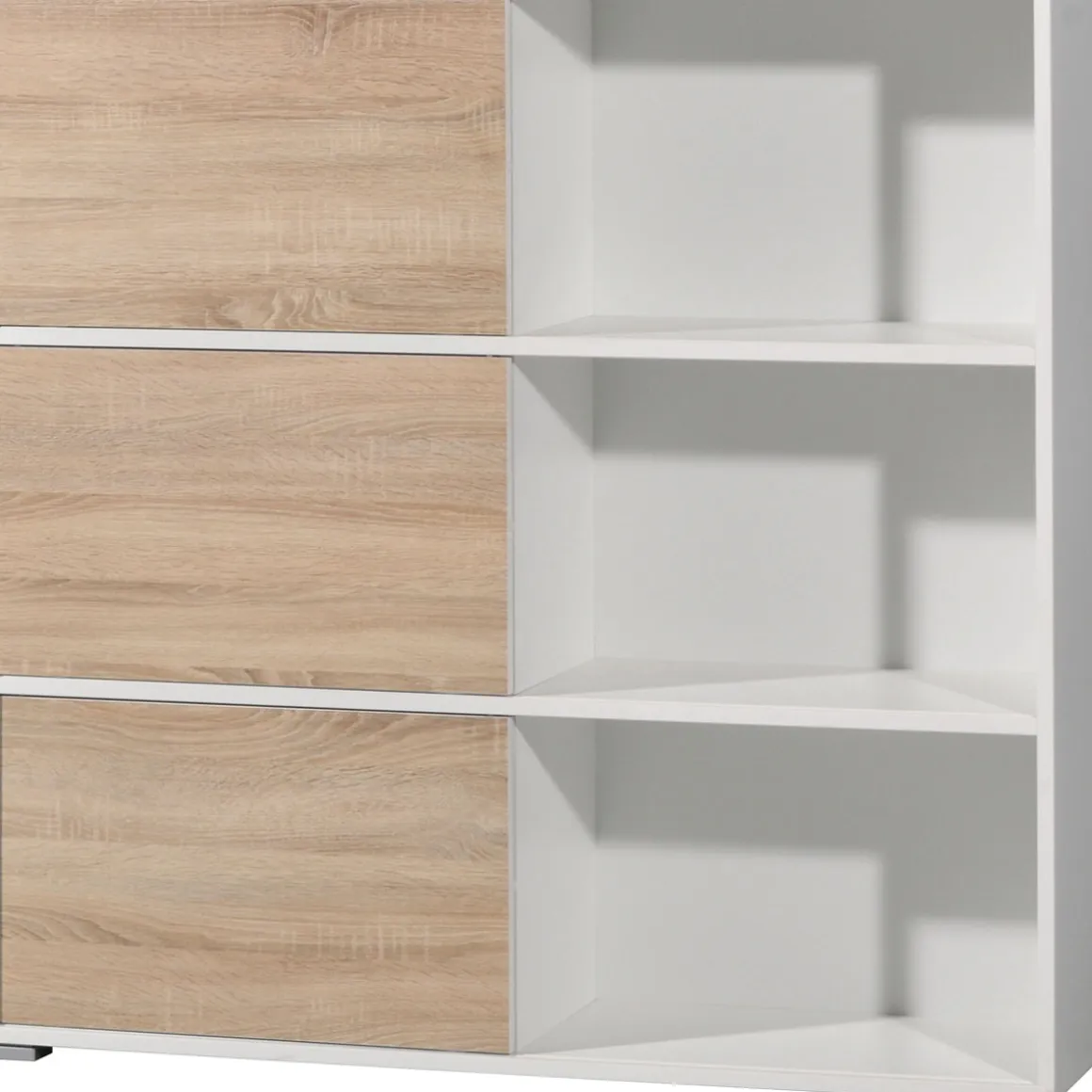 Schiebetürregal 120 x 119 x 35 cm anthrazit/Sonoma Eiche