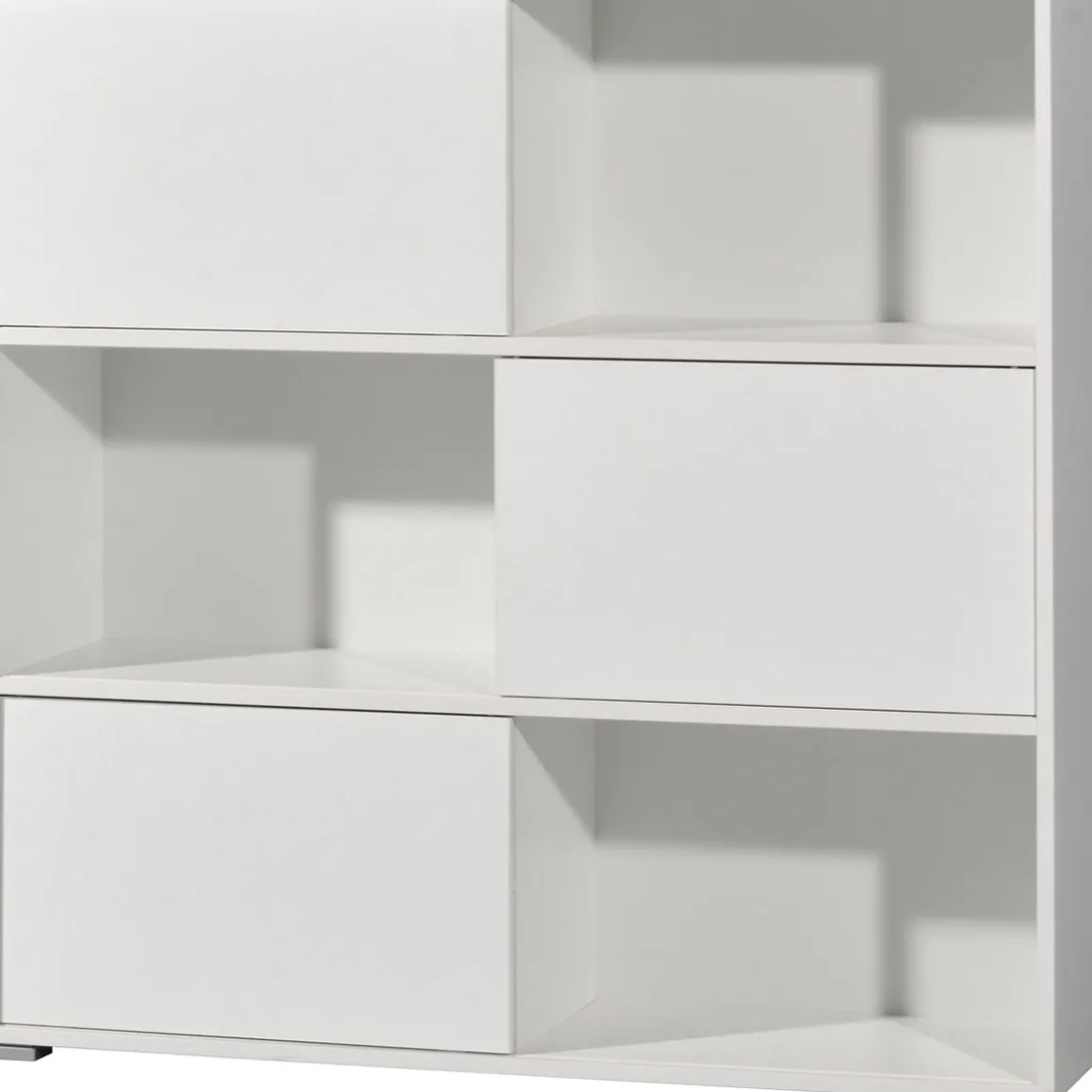 Schiebetürregal 120 x 119 x 35 cm anthrazit/Sonoma Eiche