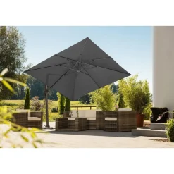 Schneider Schirme Ampelschirm Rhodos Twist 300 x 300 cm Anthrazit