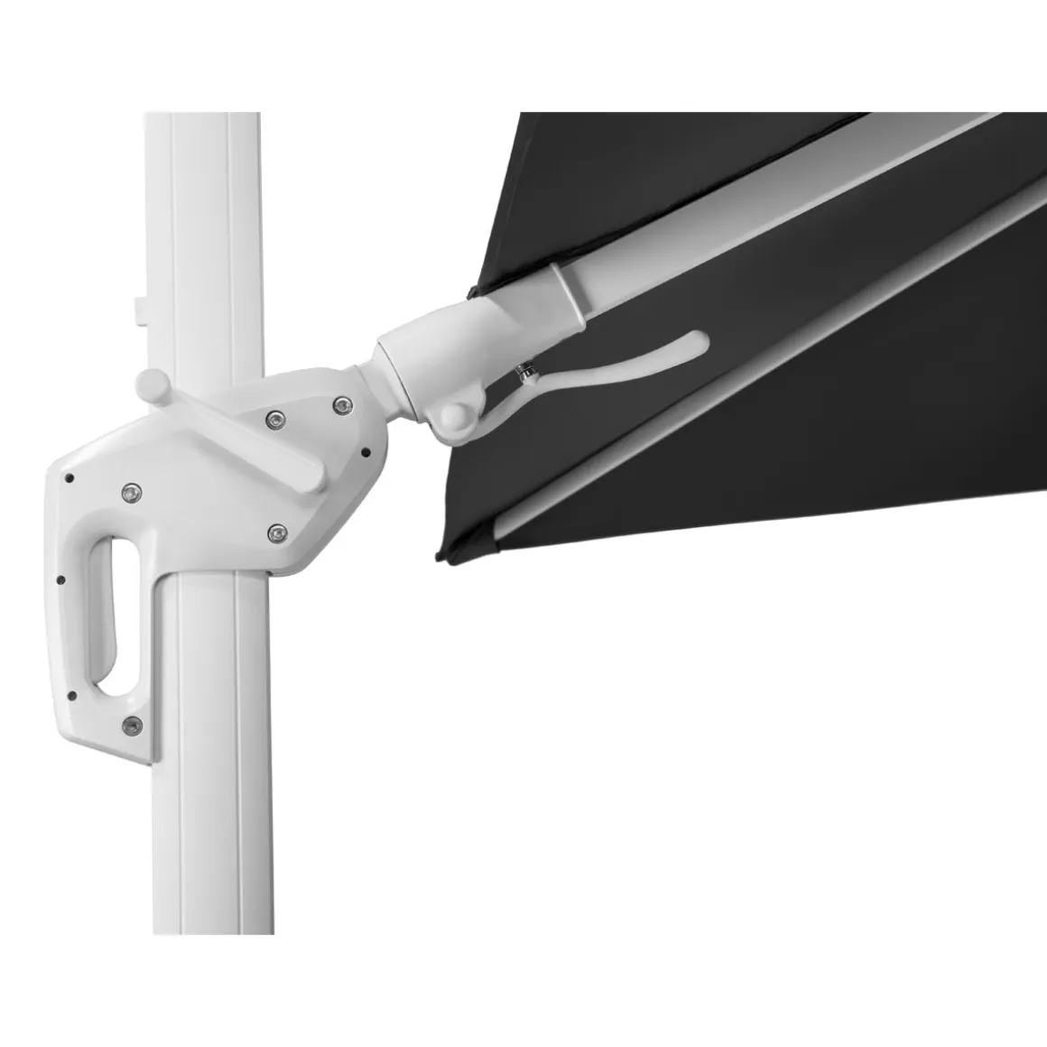 Schneider Schirme Ampelschirm Rhodos Twist Bianco 300 x 300 anthrazit