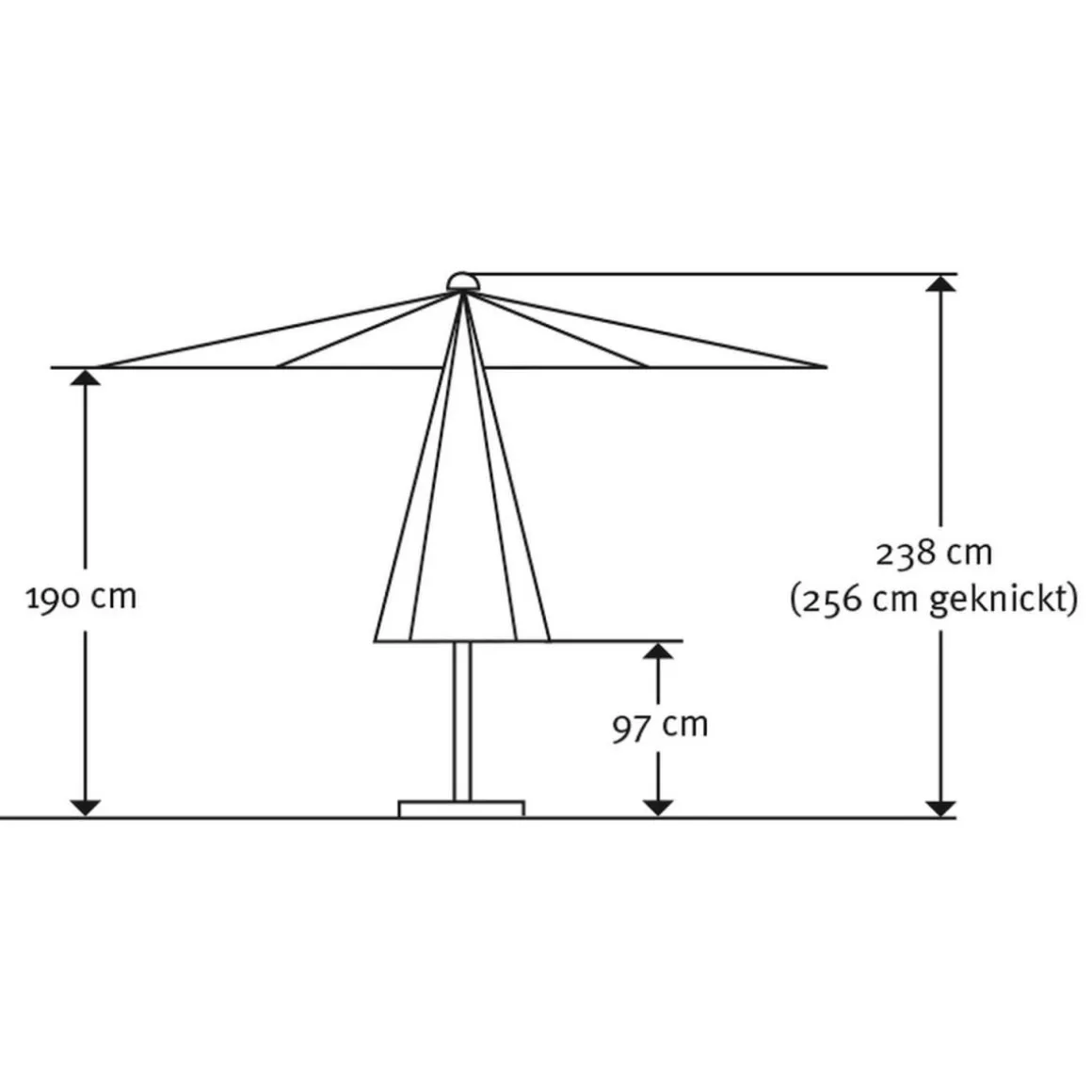 Schneider Schirme LED-Schirm Blacklight 270/8 anthrazit