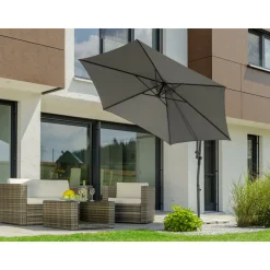 Schneider Schirme Sonnenschirm Genua Durchmesser 300 cm anthrazit