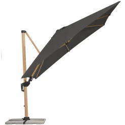 Schneider Schirme Sonnenschirm Rhodos Twist Woody 300 x 300 cm anthrazit