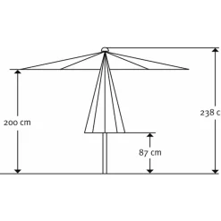 Schneider Schirme Sonnenschirm Bergamo 300 cm anthrazit