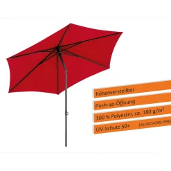 Schneider Schirme Sonnenschirm Sevilla Durchmesser 270 cm rot