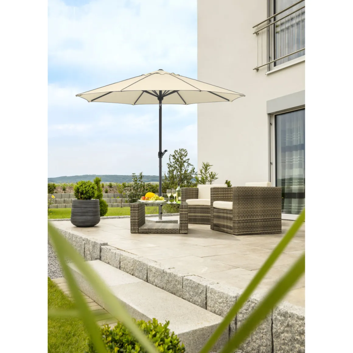 Schneider Schirme Sonnenschirm Adria 300 cm Natur