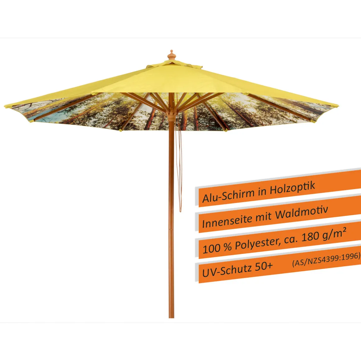 Schneider Schirme Sonnenschirm Malaga Durchmesser 300 cm Forest