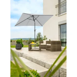 Schneider Schirme Sonnneschirm Bilbao 210 x 130 cm silbergrau