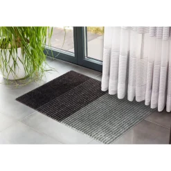 Schöner Wohnen Schmutzfangmatte „Manhattan“, Streifen/anthrazit-grau, 50x70 cm