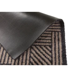 Schöner Wohnen Schmutzfangmatte „Manhattan“, Streifen-Gitter/beige-anthrazit, 50x70 cm