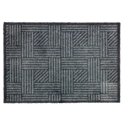 Schöner Wohnen Schmutzfangmatte „Manhattan“, Streifen-Gitter/grau-anthrazit, 67x100 cm