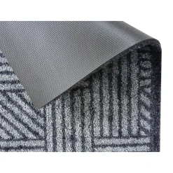 Schöner Wohnen Schmutzfangmatte „Manhattan“, Streifen-Gitter/grau-anthrazit, 67x100 cm