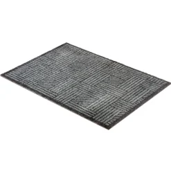 Schöner Wohnen Schmutzfangmatte „Manhattan“, Streifen-Gitter/grau-anthrazit, 67x100 cm