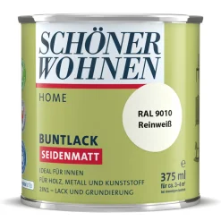 Schöner Wohnen Farbe Buntlack Home Reinweiß seidenmatt 375 ml