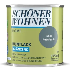 Schöner Wohnen Farbe Buntlack Home petrolgrün glänzend 375 ml