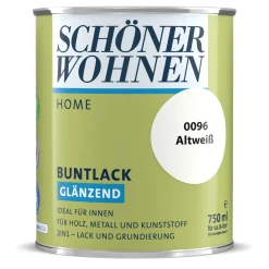 Schöner Wohnen Farbe Buntlack Home Altweiß glänzend 750 ml
