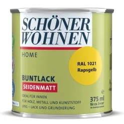 Schöner Wohnen Farbe Buntlack Home rapsgelb seidenmatt 375 ml