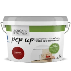 Schöner Wohnen Farbe pep up rubinrot für Möbel Türen und Küchenfronten 1 L
