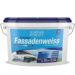 Schöner Wohnen Farbe Silicon-Fassadenweiß 2,5 L