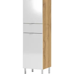 Schrank Maureen 1 Schubkasten 34 x 120 x 34 cm Grandson-Eiche-Nachbildung/weiß