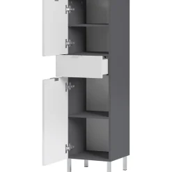 Schrank Maureen 1 Schubkasten 34 x 120 x 34 cm graphit/weiß