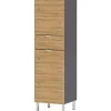 Schrank Maureen mit 1 Schubkasten 34 x 120 x 34 cm Graphit/Grandson-Eiche-Nachbildung