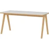 Schreibtisch 160 x 75 x 80 cm weiß/Navarra Eiche