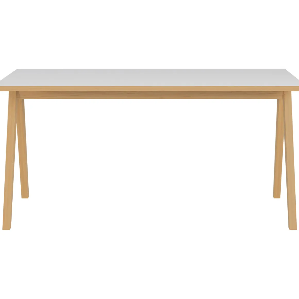 Schreibtisch 160 x 75 x 80 cm weiß/Navarra Eiche