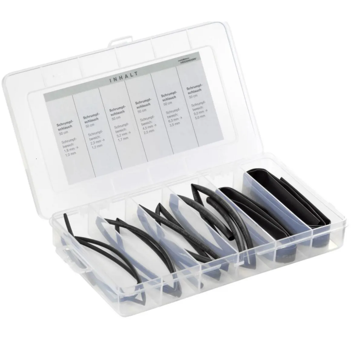 Schrumpfschlauch-Set 6-teilig 3 m 6 x 50 cm